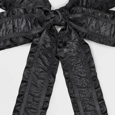 Textured Salon Hair Clip Bow - Wild Fable Black