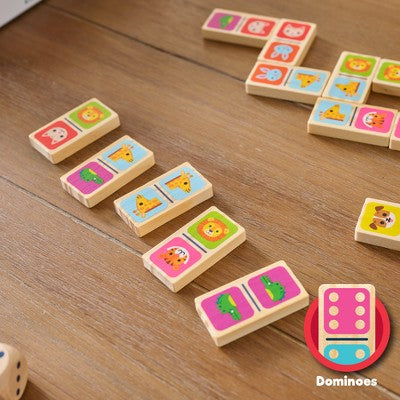 Chuckle & Roar 6-in-1 Family Game House - Classic Games Collection for Family Game Night