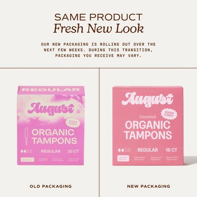 Its August Organic Regular Tampons - 16ct