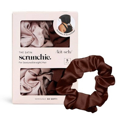 Kitsch Satin Scrunchies - 5pk