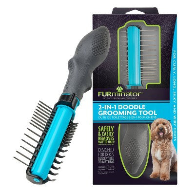 Furminator 2-in-1 Detangling Doodle Grooming Brush