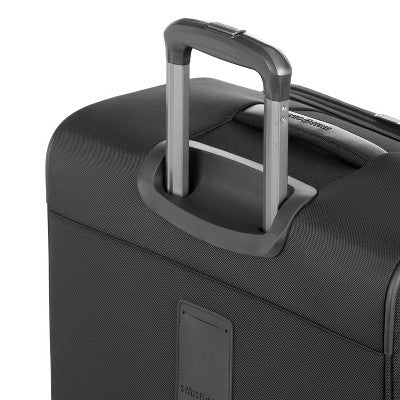 SWISSGEAR Checklite Softside Large Checked Suitcase - Black: 8-Wheel Tear-Resistant Luggage