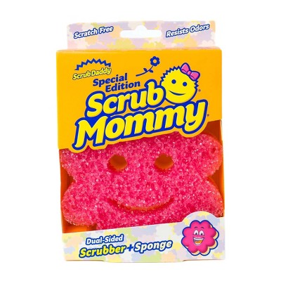Scrub Daddy Scrub Mommy Power Flower Dual-Sided Scrubber + Sponge - Pink: Foam Material, Cleaning Tools Accessory, 1.63" Depth