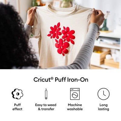 Cricut Puff Iron-On 12"x19" Metallic Silver