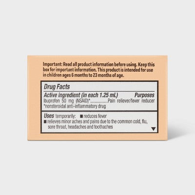 Infants' Concentrated Ibuprofen (NSAID) Oral Suspension Pain & Fever Reducer Liquid - Berry - 1 fl oz - up&up