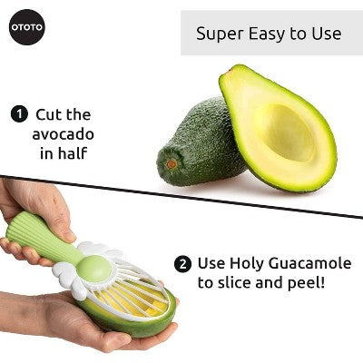 Ototo Holy Guacamole Avocado Peeler and Slicer: Ergonomic Handle, Dishwasher-Safe, Novelty Kitchen Tool