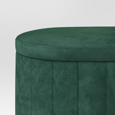 32" Folding Double Storage Bench Green - Room Essentials (LOCAL PICKUP ONLY)