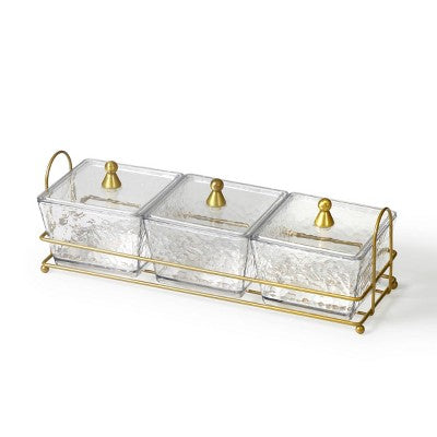 Snack Container Set with Wire Tray 2 Styles Square - Bullseye's Playground