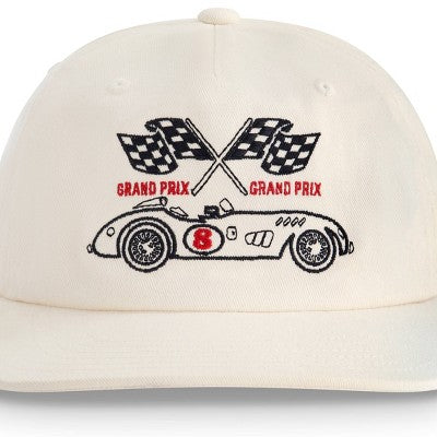 Concept One Women's Racecar Cotton Baseball Hat - White: Adjustable Twill Cap with Hook and Loop Fastener