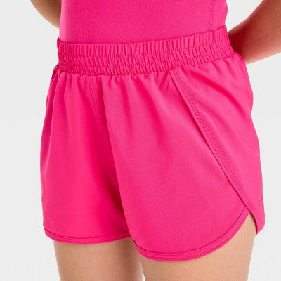 Girls' Run Shorts - All In Motion Berry Pink L