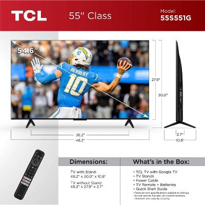 TCL 55" Class S5-Series 4K UHD HDR LED Smart Google TV - 55S551G (LOCAL PICKUP ONLY)