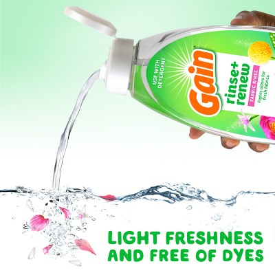 Gain Rinse + Renew Fabric Rinse - Hibiscus Hula - Rinse Out Odors - 48 fl oz