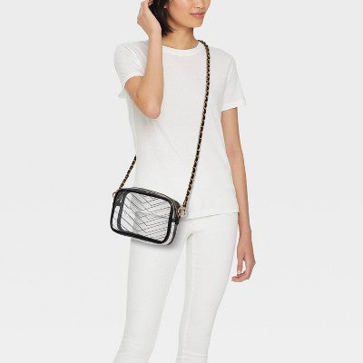 Quilted Camera Crossbody Bag - A New Day Clear