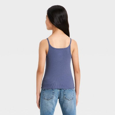 Girls' Cozy Rib-Knit Camisole - art class Blue M