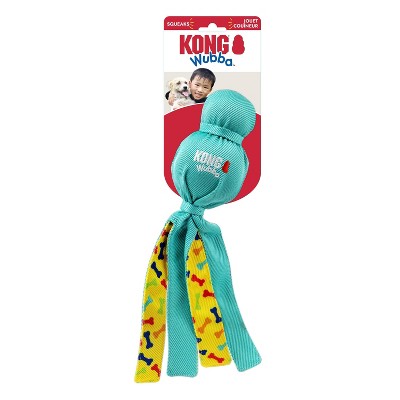 KONG Wubba Ballistic Fabric Bones Dog Ball Interactive Toy