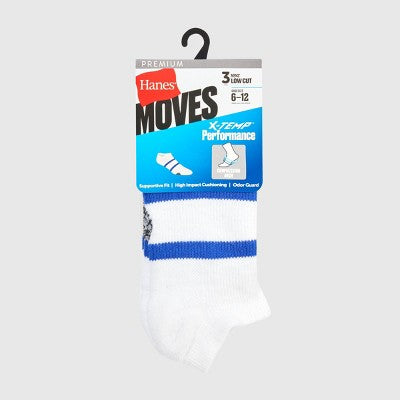 Hanes Premium Men's Compression No Show Socks 3pk - White 6-12
