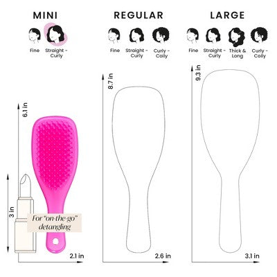 Tangle Teezer Mini Ultimate Detangler Hair Brush - Pink