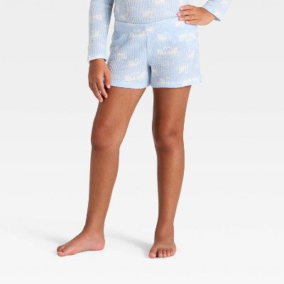 Girls' 2pc Long Sleeve Waffle Knit Pajama Set XL