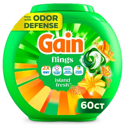 Gain Island Fresh Flings Laundry Detergents - 60ct