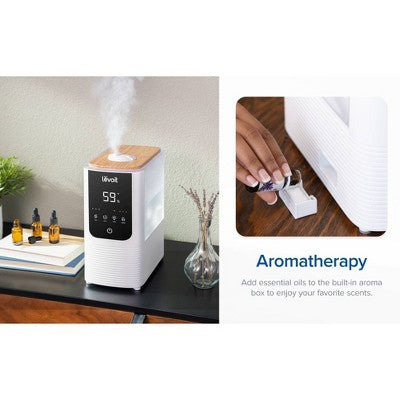 Levoit 4.5L Oasis Mist Smart Humidifier: Ultrasonic, Warm & Cool Mist, Bedroom Use, 300-500 sq. ft., No Filter Needed