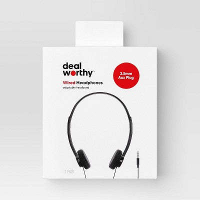 Retro On-Ear Headphones - dealworthy: Wired, 3.5mm Jack, Foam Cushion