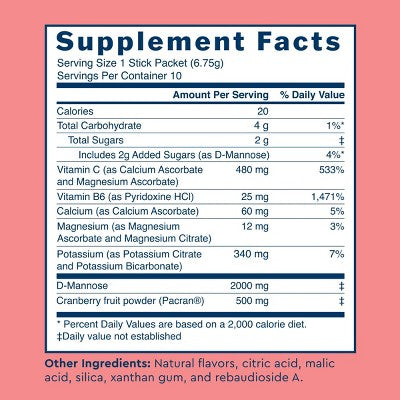 Uqora Flush Advanced+ Urinary Tract Drink Mix Dietary Supplement Powder - 10ct