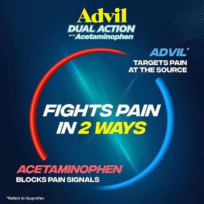 Advil Dual Action With Acetaminophen Caplet, 8 Ct