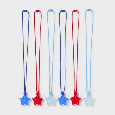 6ct 4th of July USA Star Bubble Necklace Favor - Spritz