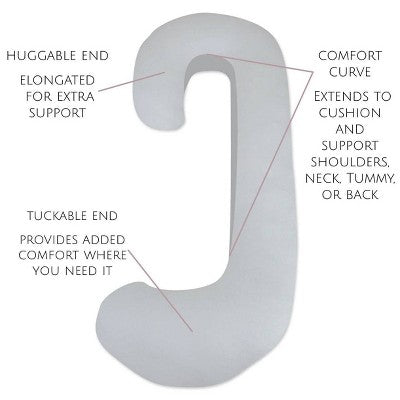 Leachco Snoogle Signature Support Pillow - Gray (LOCAL PICKUP ONLY)