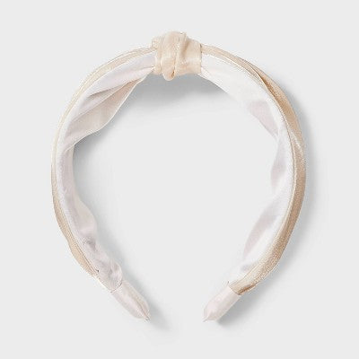 Organza Top Knot Headband - A New Day Ivory