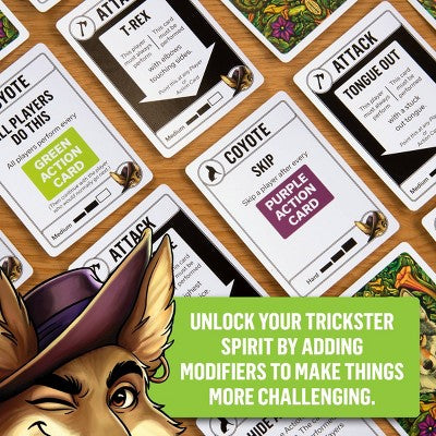 Exploding Kittens Coyote Card Game: Social Skills Development, 10-Minute Playtime, 3+ Players, Full Game