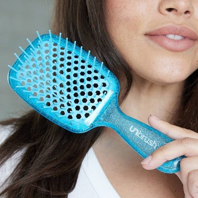 UNbrush Detangler Hair Brush - Glitter Sapphire
