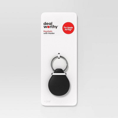 AirTag Silicone Keychain - dealworthy Black