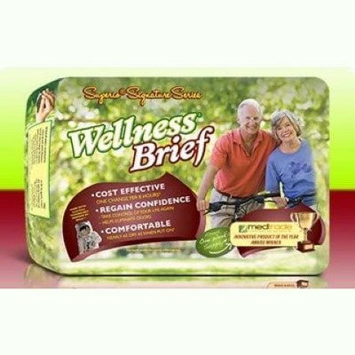 Unique Wellness Brief, Superio Series, Size Medium (24"–36" Waist), 12 Count
