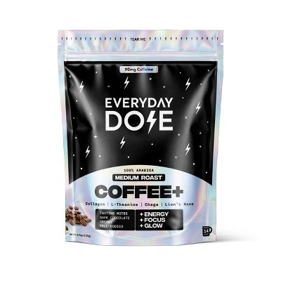 Everyday Dose Medium Roast Mushroom Coffee + 100% Arabica Functional Instant Coffee - 4.4oz