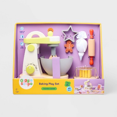 Baking Play Set - Gigglescape: 27-Piece Toy Kitchen, Plastic & Wood, Ages 3+, Creativity & Motor Skills