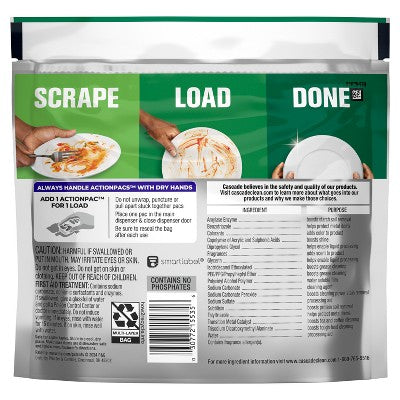 Cascade Platinum Action Pacs Dishwasher Detergent - Fresh - 12ct