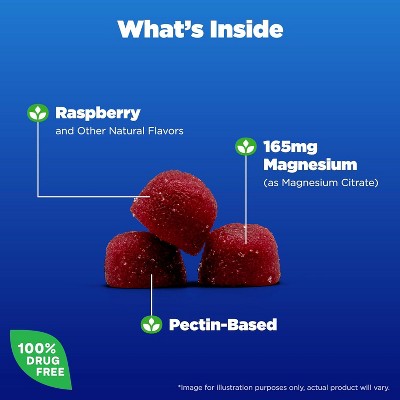 Natrol Mood + Stress Magnesium Citrate Gummies Raspberry, 60 Ct EXP: JUN/2026