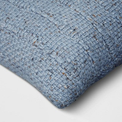 Square Marled Knit Pillow Light Blue - Threshold