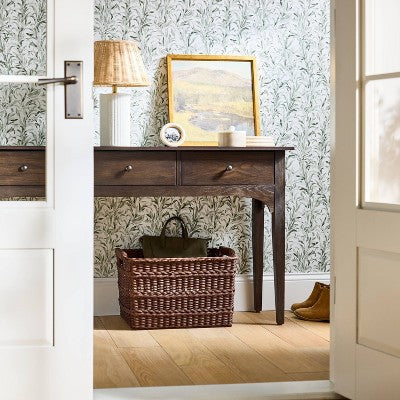 Rectangle Rattan Decorative Basket Dark Brown - Threshold designed with Studio McGee: FSC Certified Wicker Storage, Spot Clean (LOCAL PICKUP ONLY)