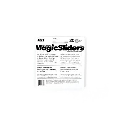 Magic Sliders 20ct 3/4" Round HD Adhesive Self-Stick Pads - Oatmeal