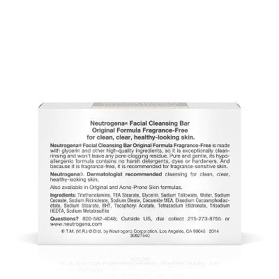 Neutrogena - Transparent Facial Cleansing Bar, Fragrance-Free, 3.5 Oz