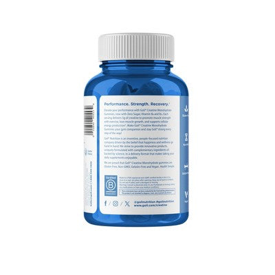 Goli Nutrition Creatine Monohydrate Sugar Free Vegan Dietary Supplement Gummies - 60ct