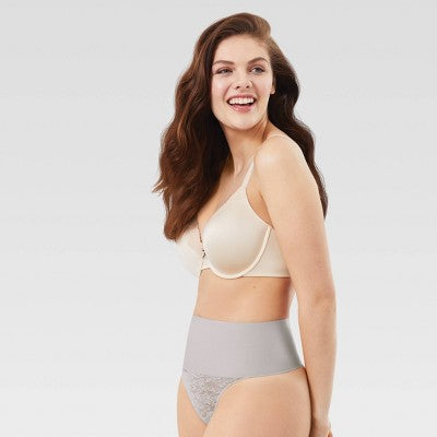 Maidenform Women's Tame Your Tummy Thong Gloss XXL