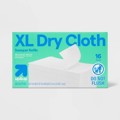 Floor Sweeper Dry Cloths Refills - XL - 16ct - up&up