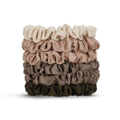 Kitsch Mass Skinny Satin Scrunchies - 6pk