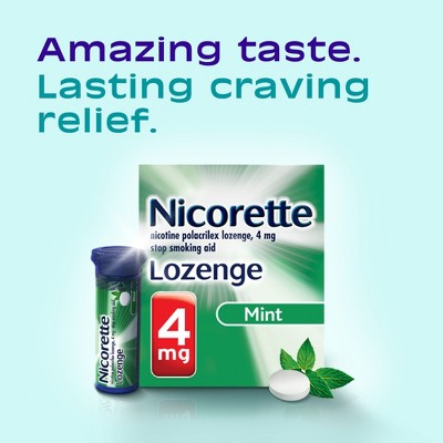 Nicorette 4mg Mint Nicotine Polacrilex Lozenge - 144ct