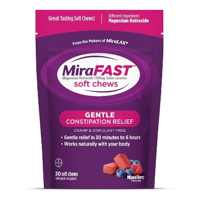 MiraFAST Soft Chews, from the makers of MiraLAX - 30ct