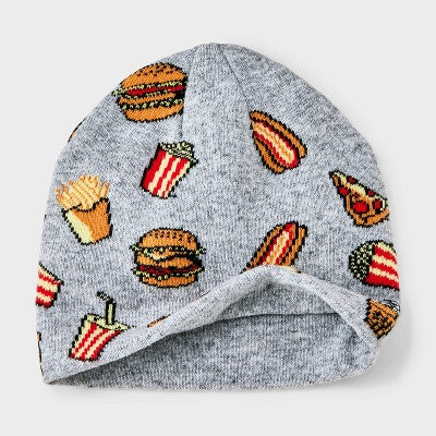 Kids' Food Art Beanie Hat - art class Gray