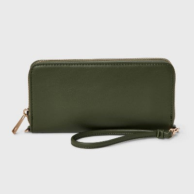 Large Around Zip Wallet - A New Day Green